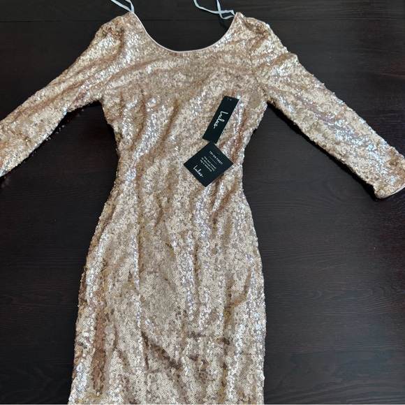 NEW Lulus Bodycon Minu Sequin Gold Silver Dress - Picture 6 of 11
